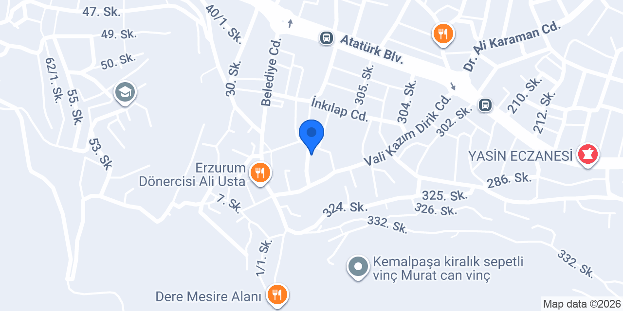 İZSU Kemalpaşa Şubesi konumu