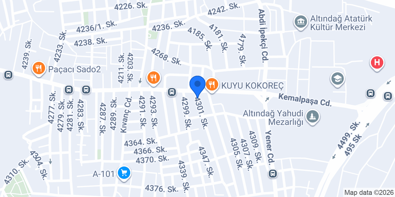 Köşem Büfe konumu