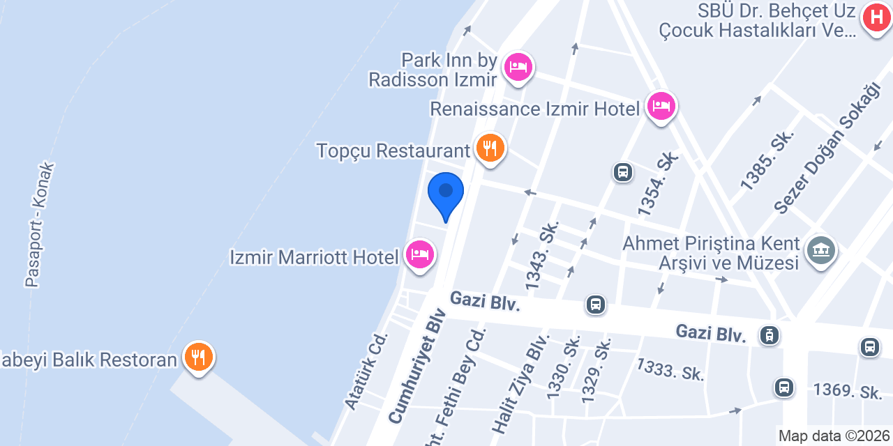 ING - İzmir Şubesi konumu