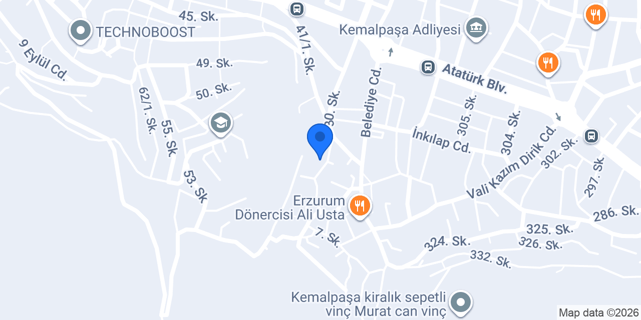 Egegür Döküm konumu