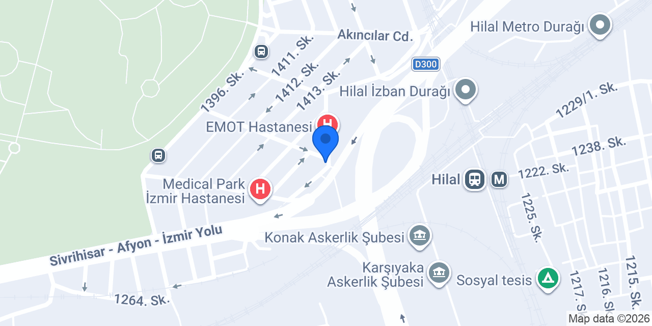 EMOT Plus Hastanesi konumu
