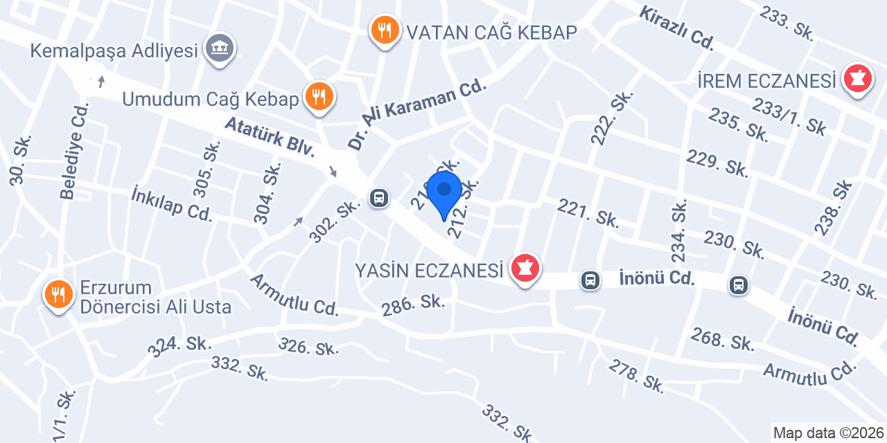 Çelik Ticaret Kemalpaşa konumu