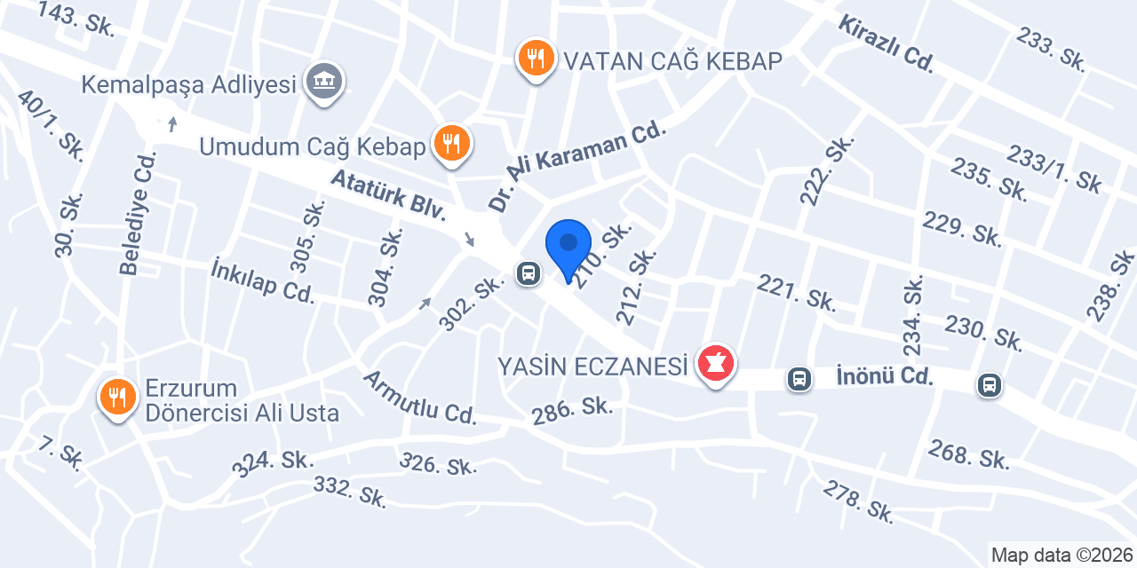 Halkbank Kemalpaşa Şubesi konumu