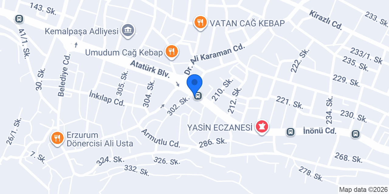 Pakmaya İlköğretim Okulu konumu