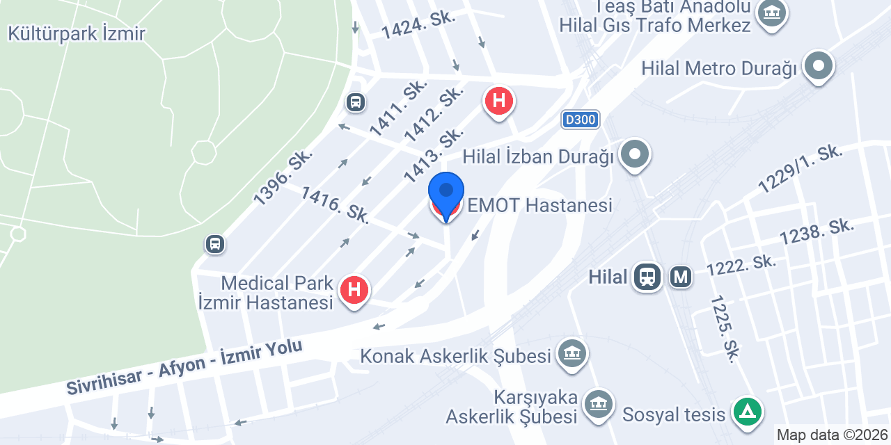 EMOT Hastanesi konumu