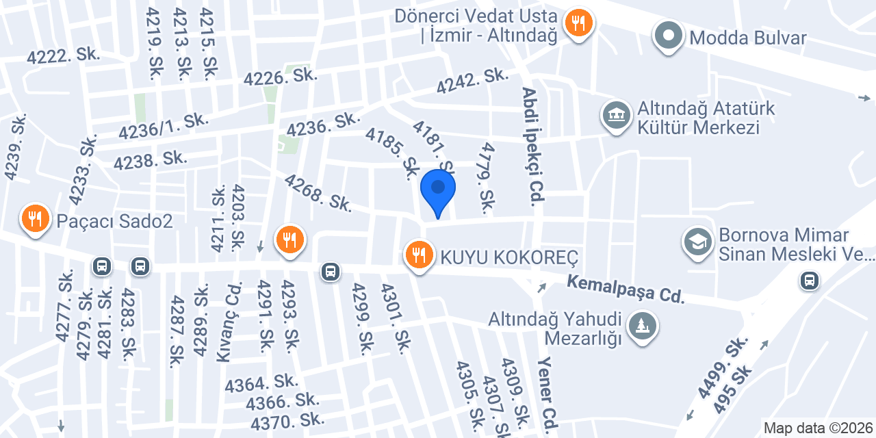 Akova Rent a Car konumu