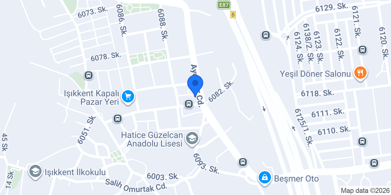 Işıkkent Merkez Taksi konumu