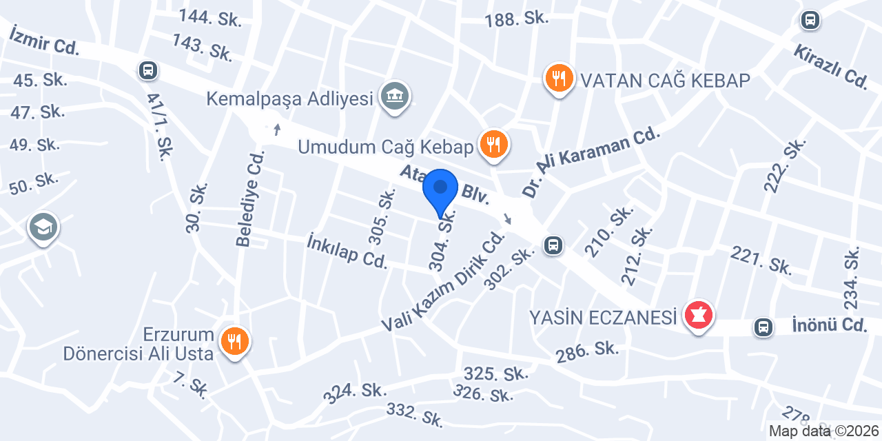 Kızılateş Sigorta konumu