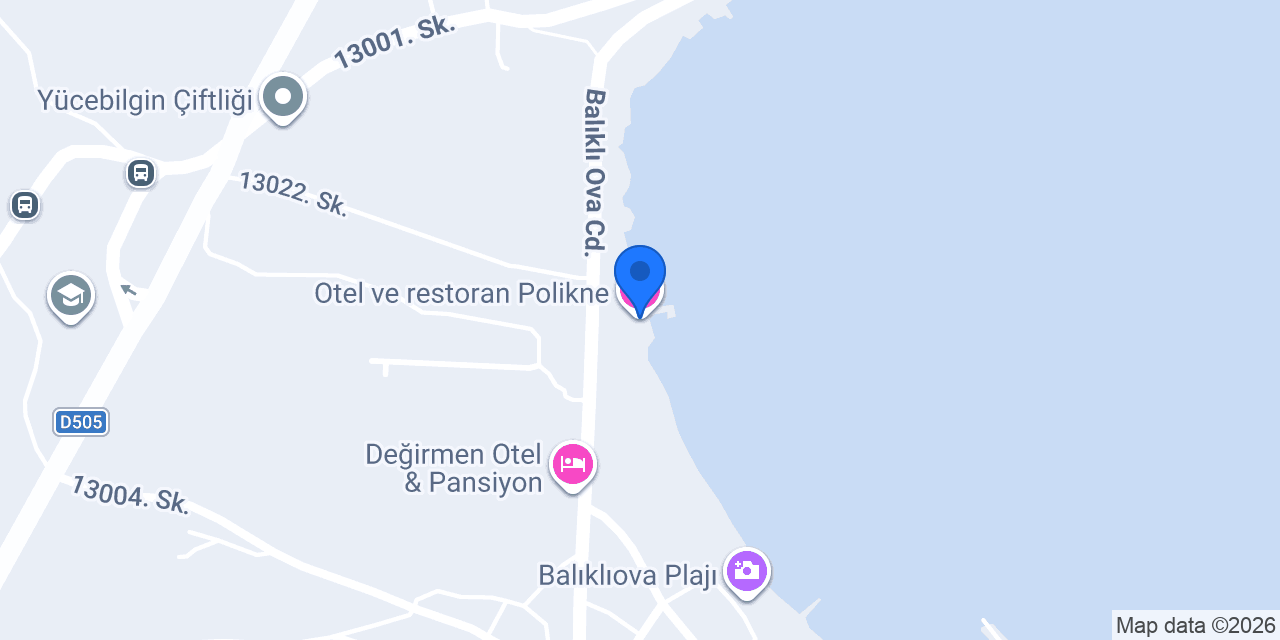 Otel ve restoran Polikne konumu