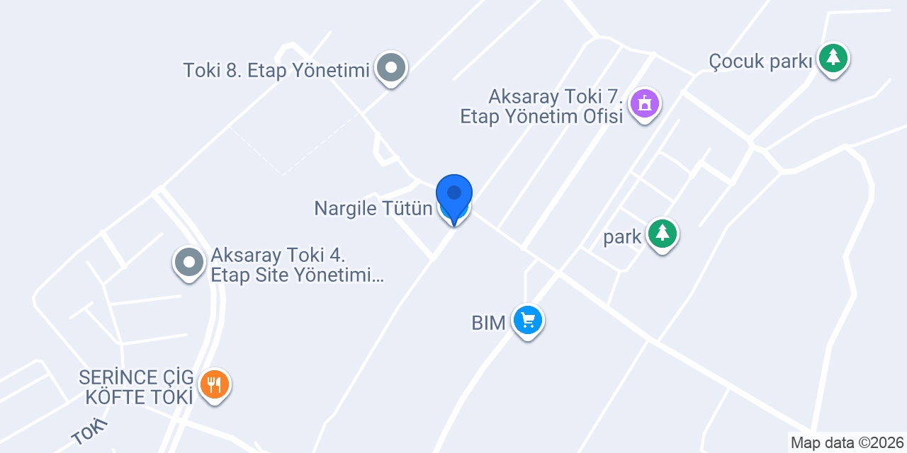 Nargile Tütün konumu