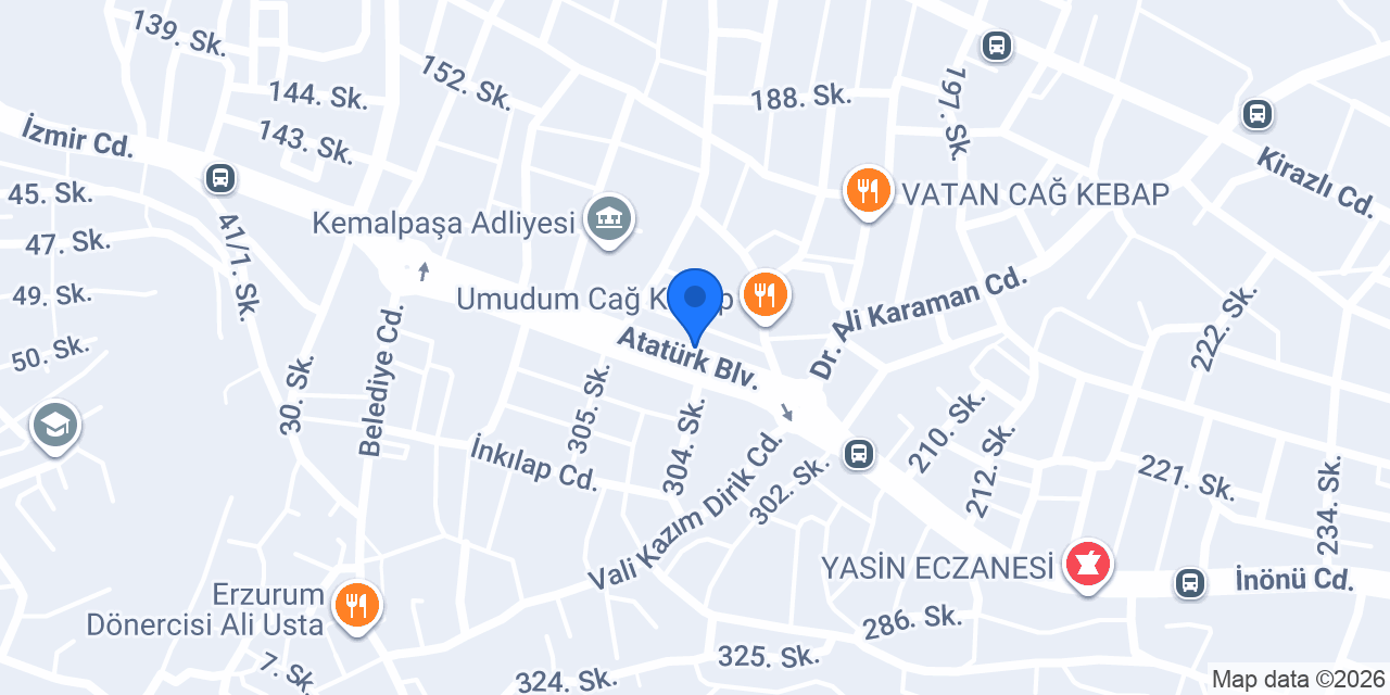 Ziraat Katılım Kemalpaşa Şubesi konumu