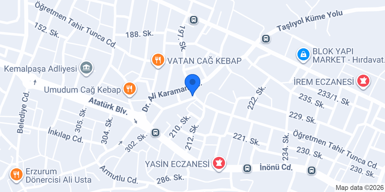 A.K GARAJ konumu