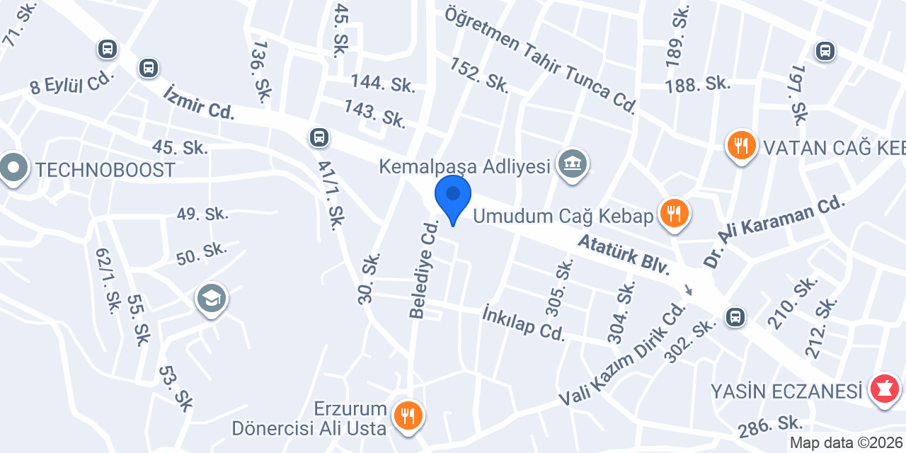 Kemalpaşa Çilingir konumu