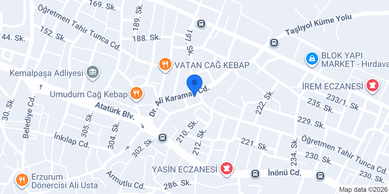 Bıyık oto aksesuar konumu