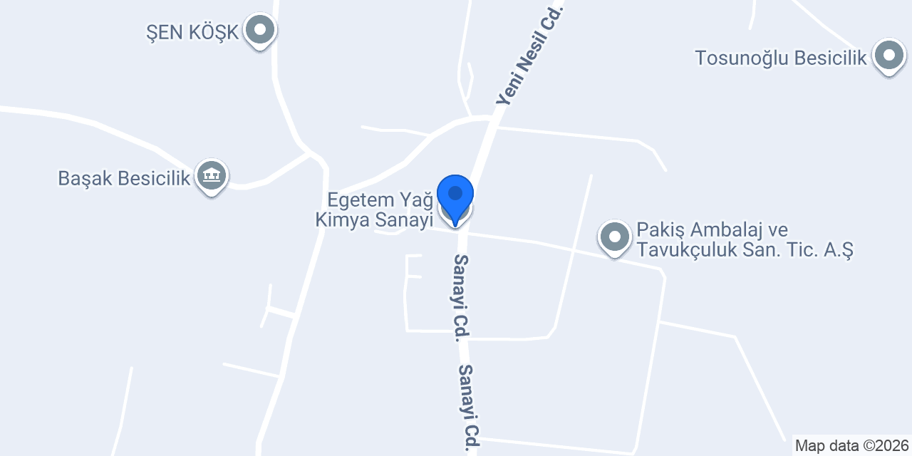 Egetem Yağ Kimya Sanayi konumu