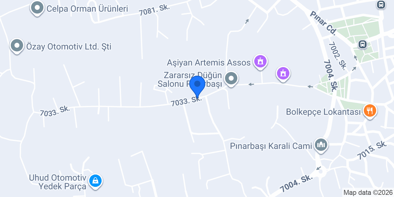 Üçel İveco Servis konumu