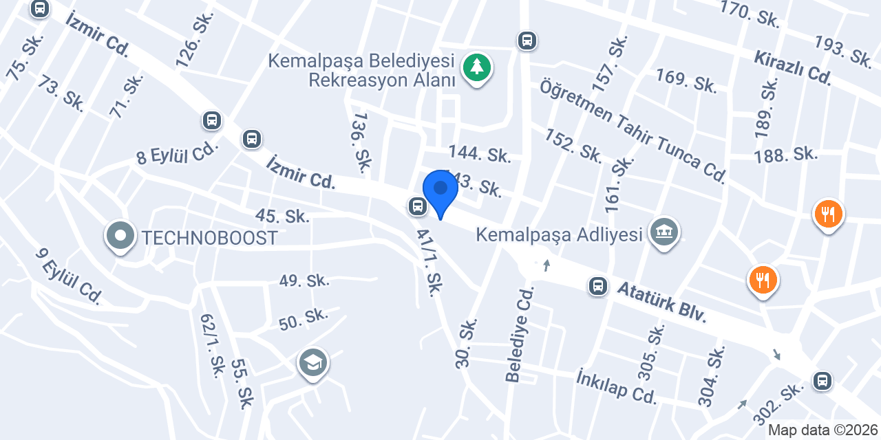 Garanti BBVA Kemalpaşa Şubesi konumu