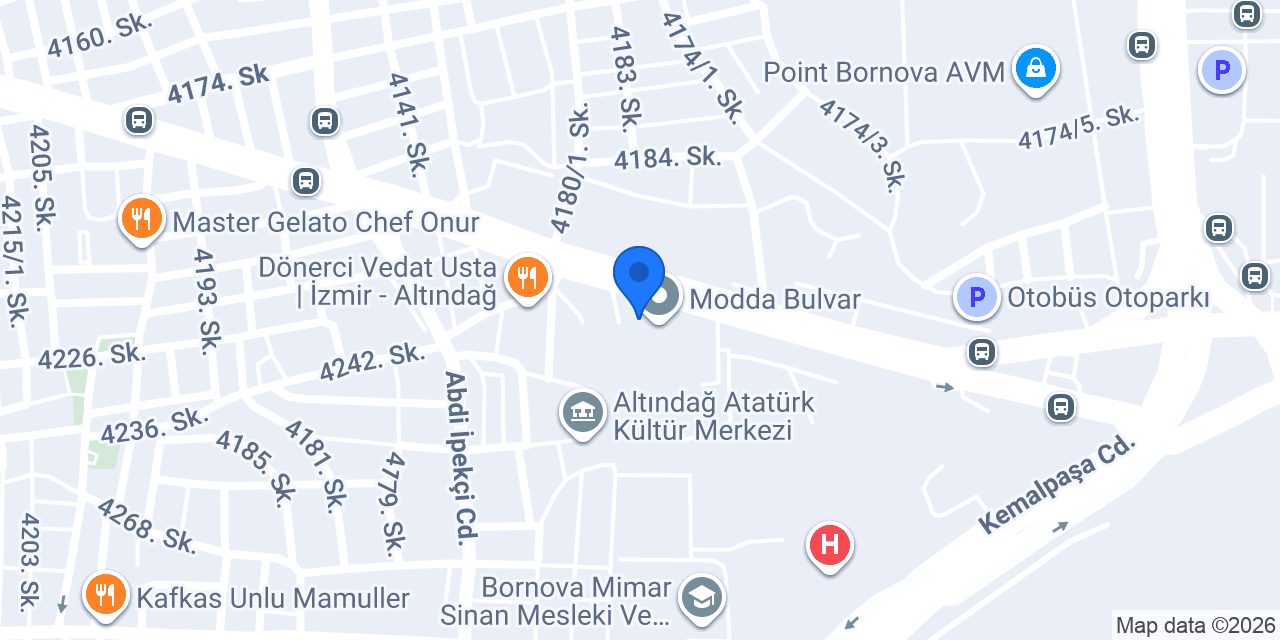 DenizBank İzmir Altındağ Şubesi konumu