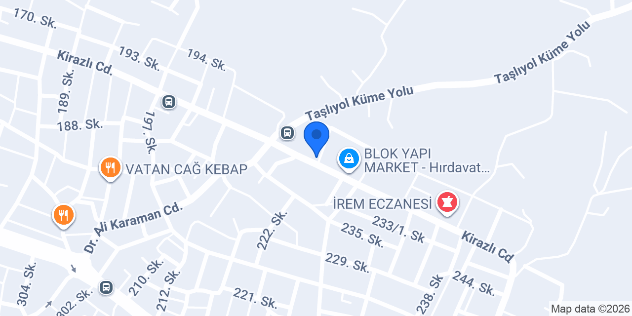 Hizmet oto lastik konumu