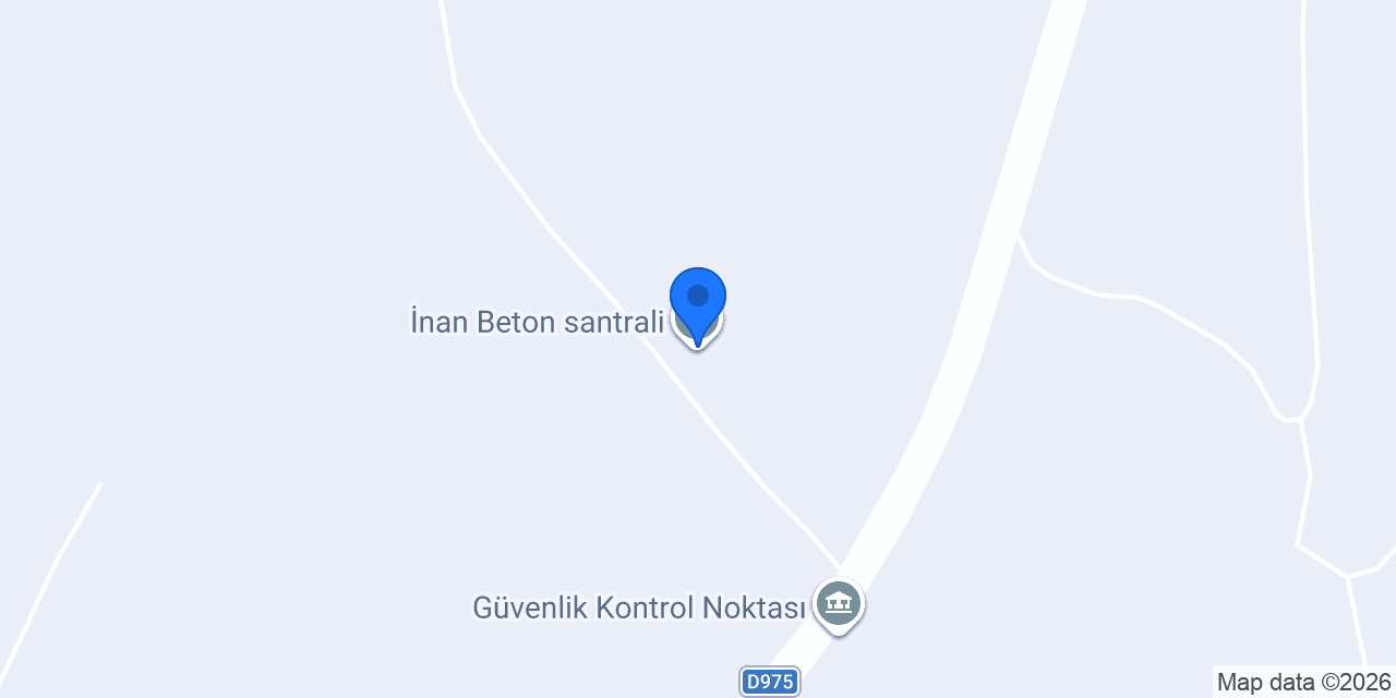 İnan Beton santrali konumu