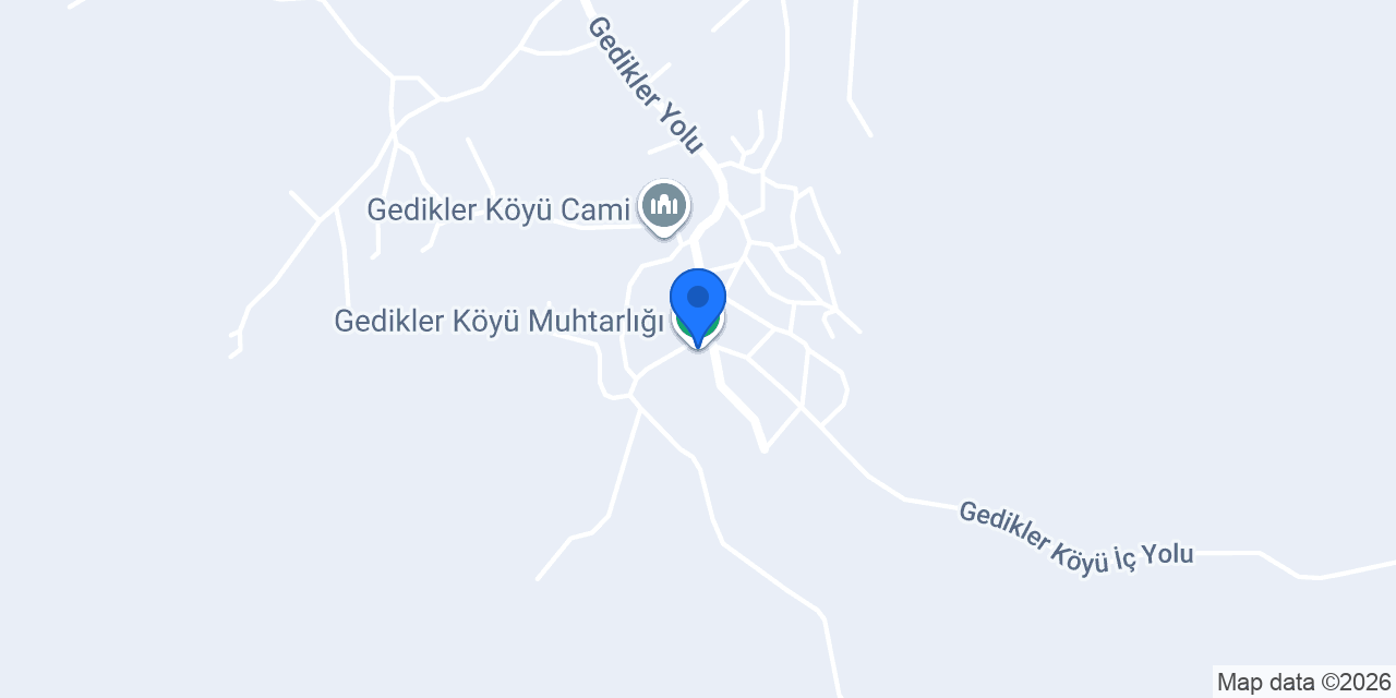 Gedikler Köyü Muhtarlığı konumu