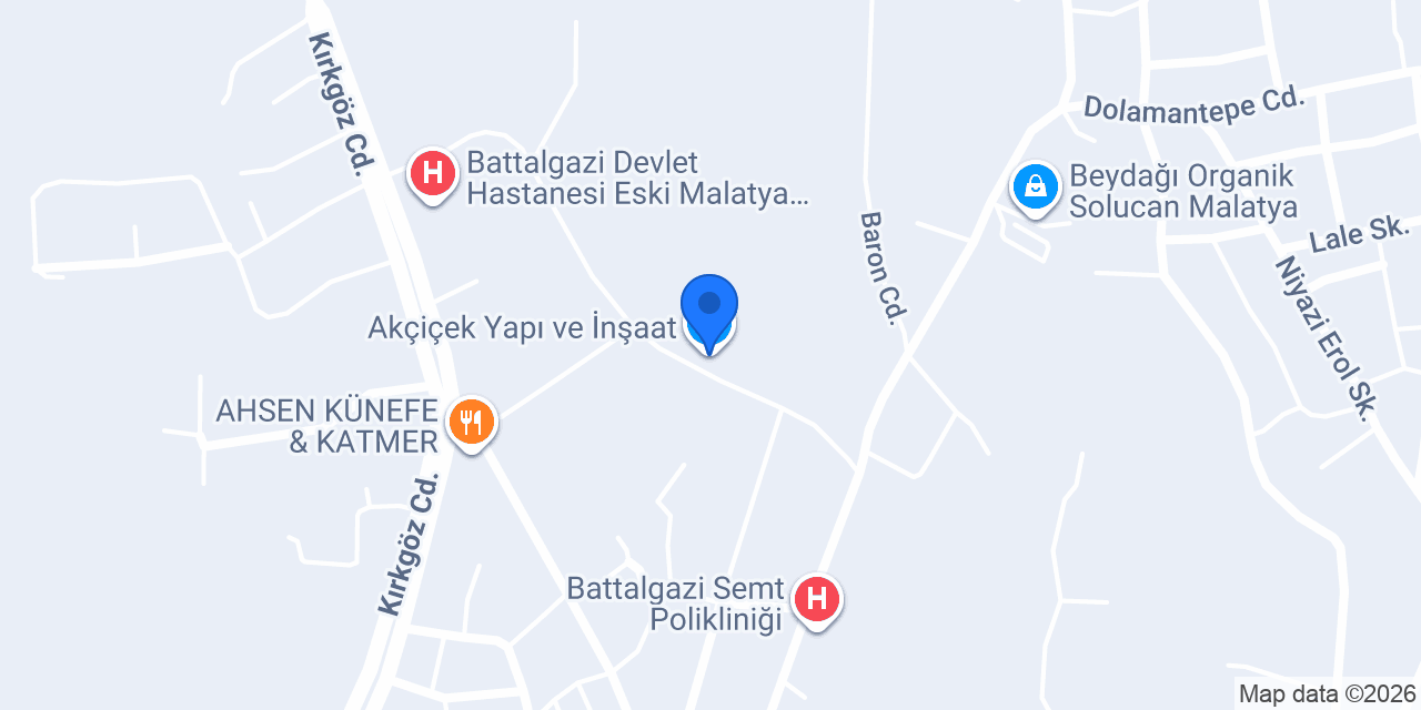 Akçiçek Yapı ve İnşaat konumu