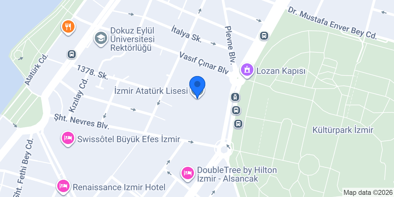 İzmir Atatürk Lisesi konumu