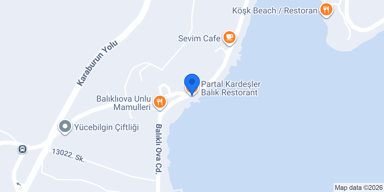 Partal Kardeşler Balık Restorant konumu
