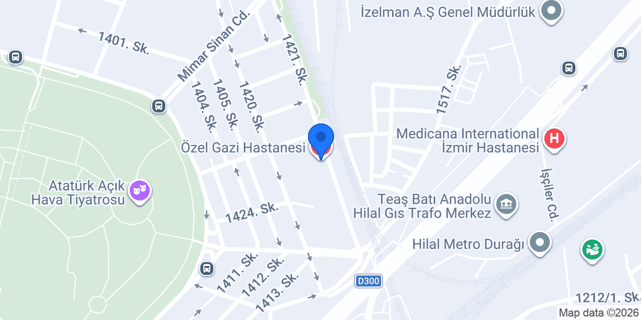 Özel Gazi Hastanesi konumu