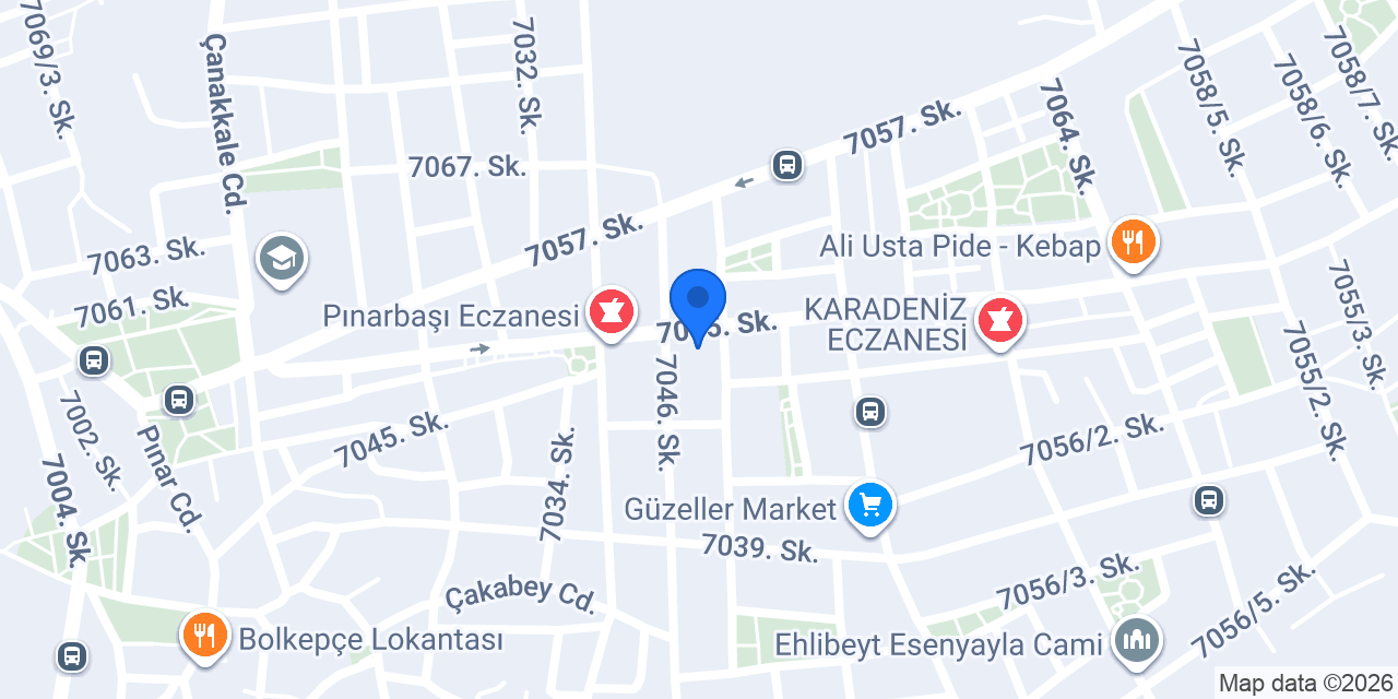 MALGACA Optik-Pınarbaşı konumu