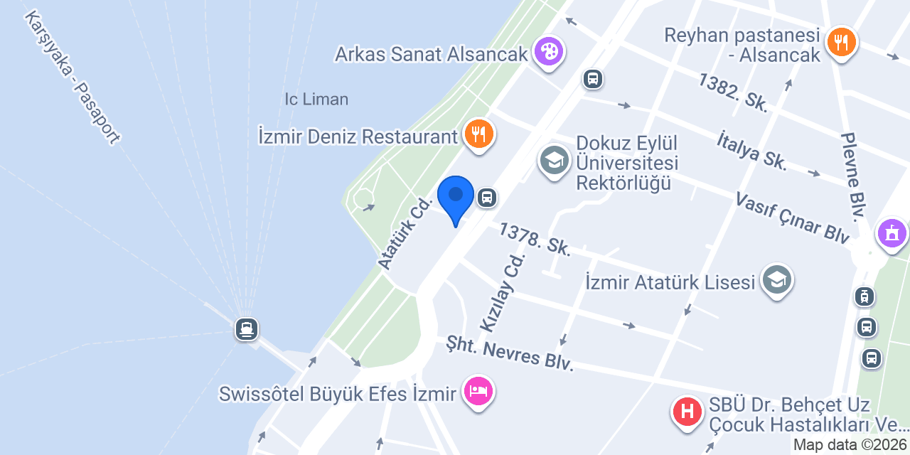 Garanti BBVA Kordon Şubesi konumu