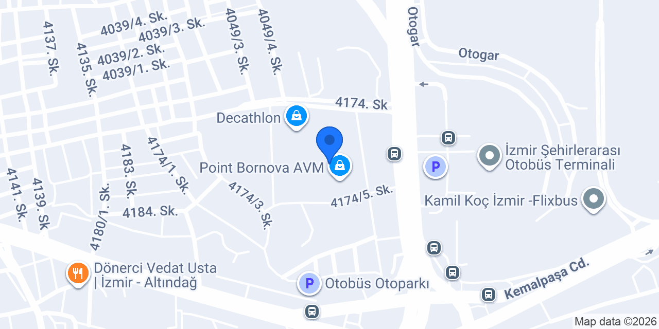 ebebek İzmir Point Bornova AVM konumu