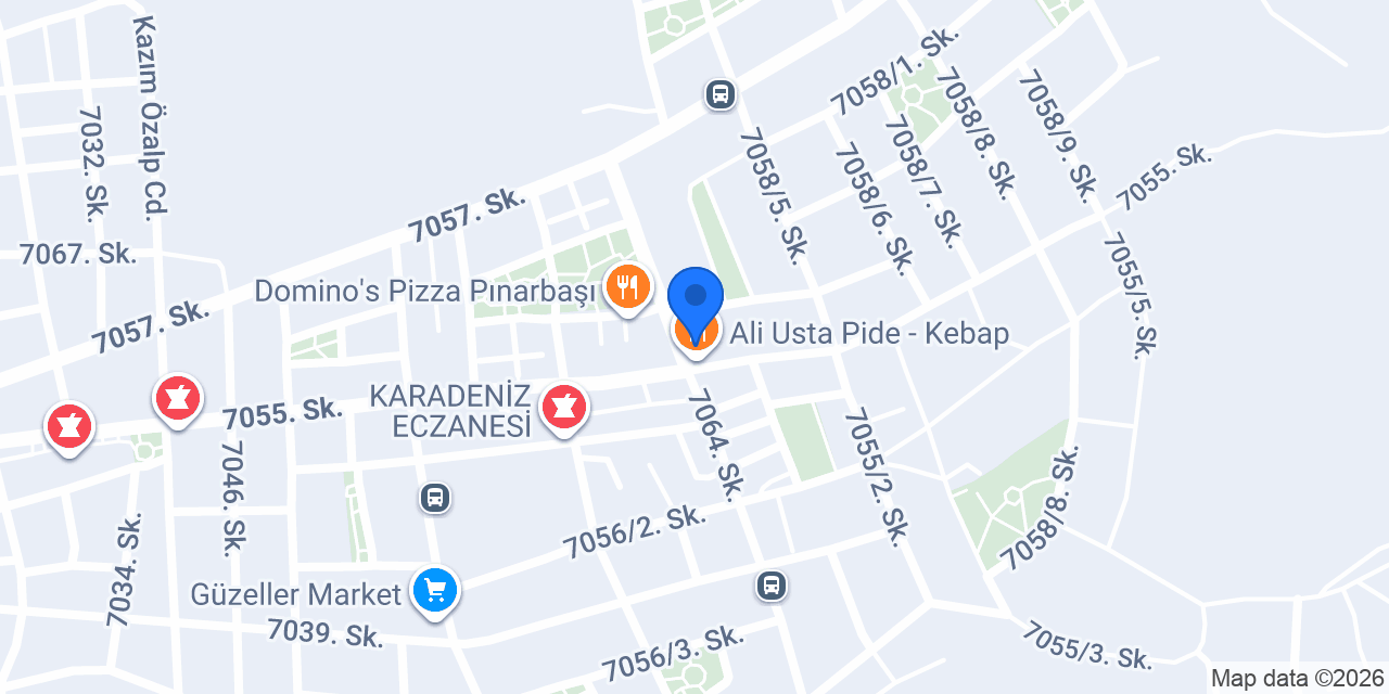 Ali Usta Pide - Kebap konumu