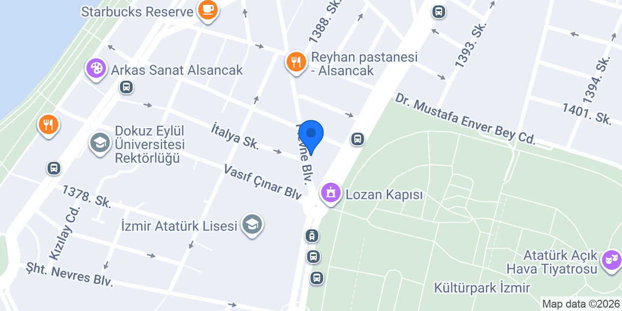 Garanti BBVA Alsancak Şubesi konumu