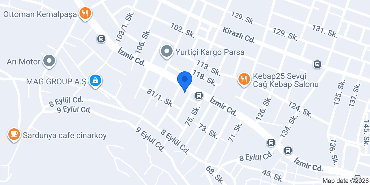 Yataş Bedding I Kemalpaşa konumu