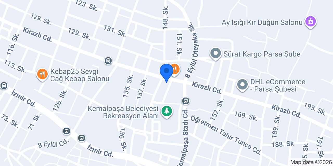 Demiroğlu Baklavaları Kemalpaşa konumu