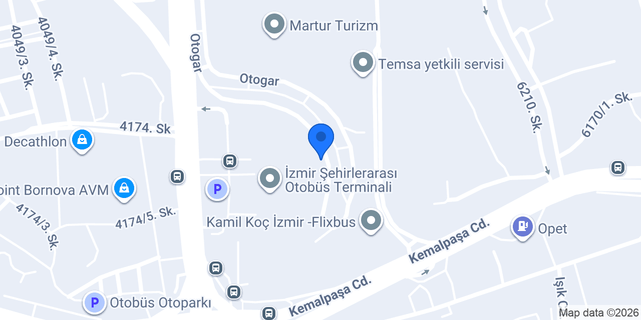 İzmir Otobüs Bileti konumu