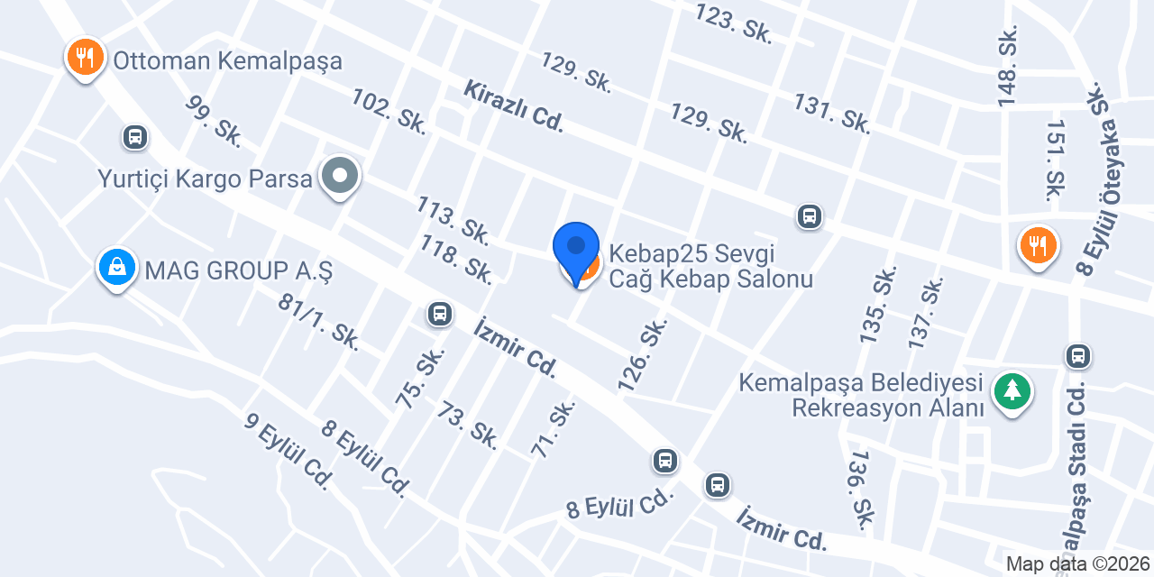 Kebap25 Sevgi Cağ Kebap Salonu konumu