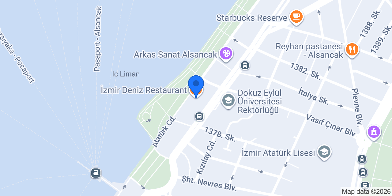 İzmir Deniz Restaurant konumu