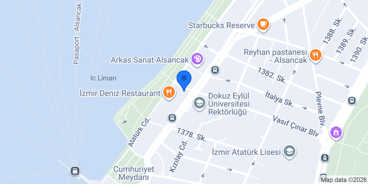 İzmir Palas Otel konumu