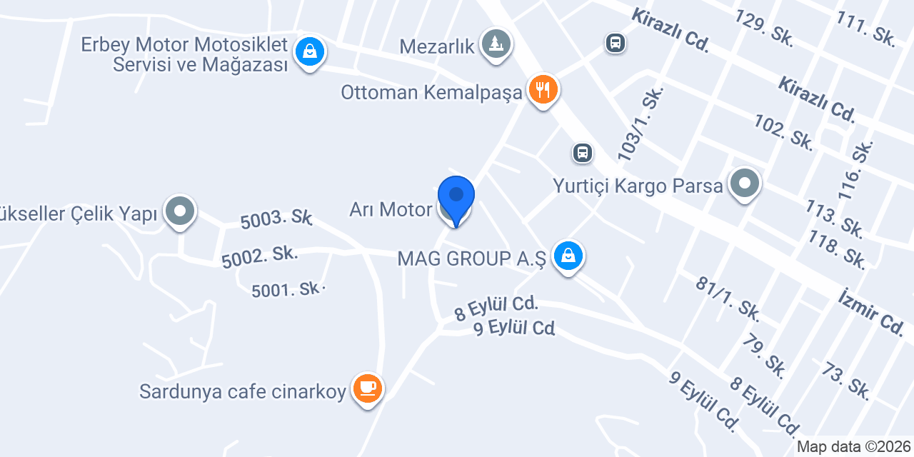 Arı Motor konumu