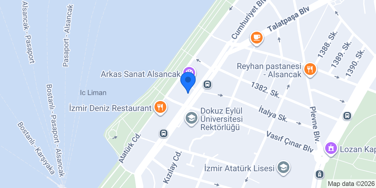 Nappoleia Pizzeria Alsancak konumu