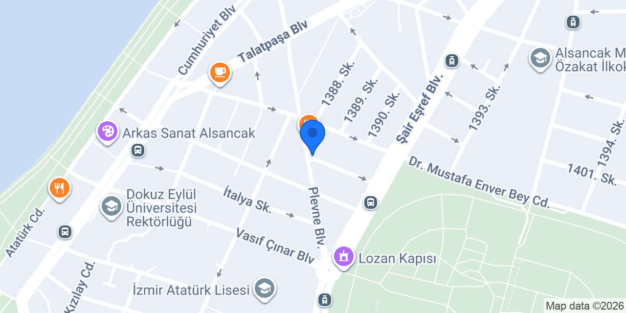Lotus Çiçekçilik İzmir Alsancak konumu