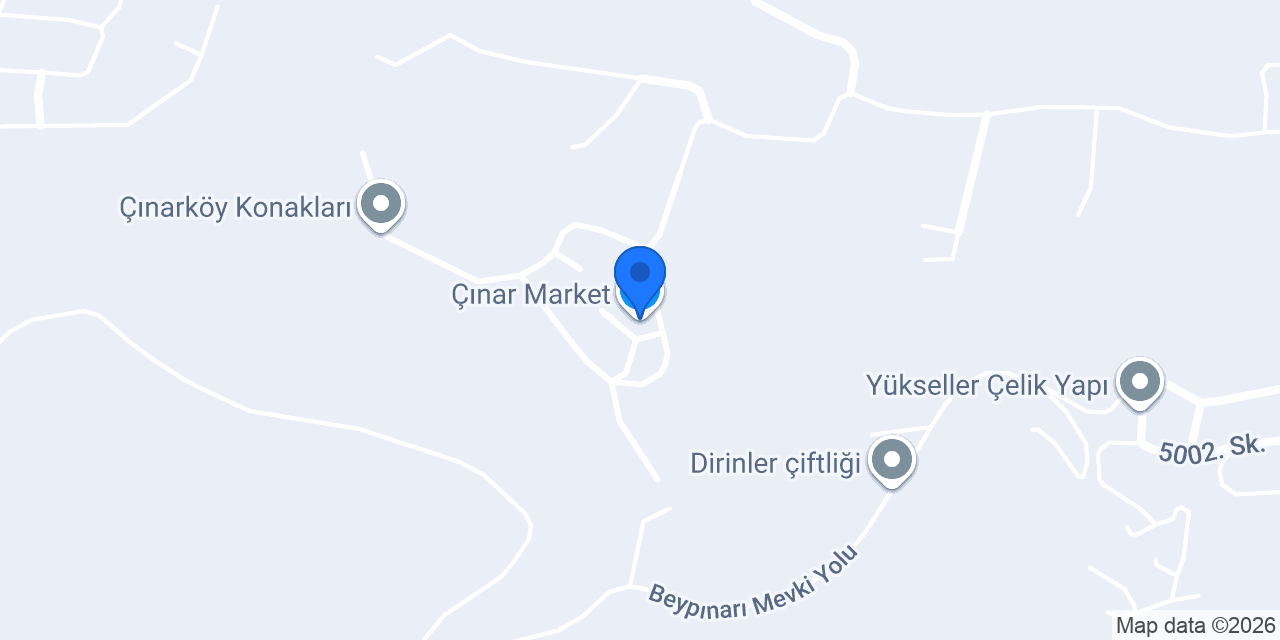 Çınar Market konumu