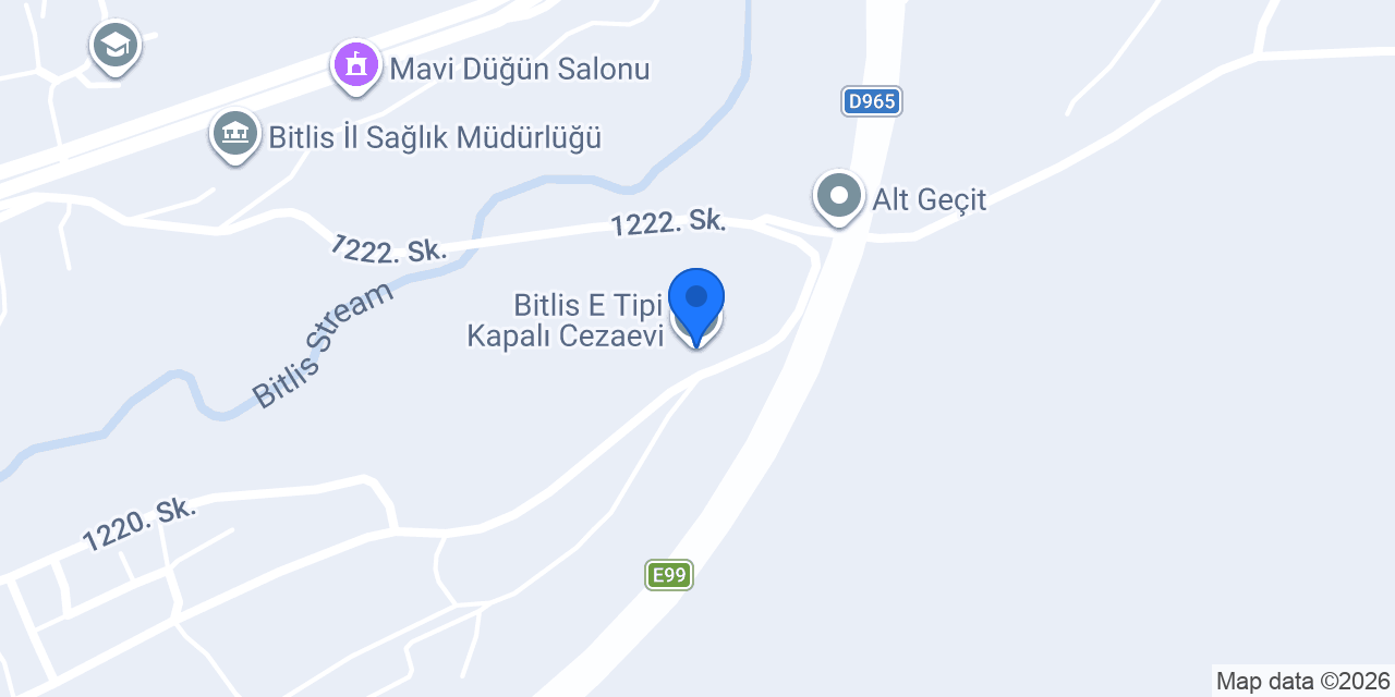 Bitlis E Tipi Kapalı Cezaevi konumu