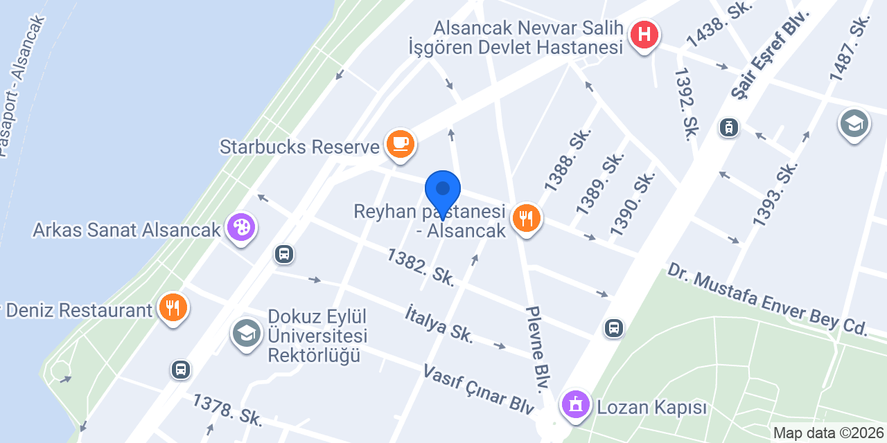 Alsancak Güven Glasses konumu