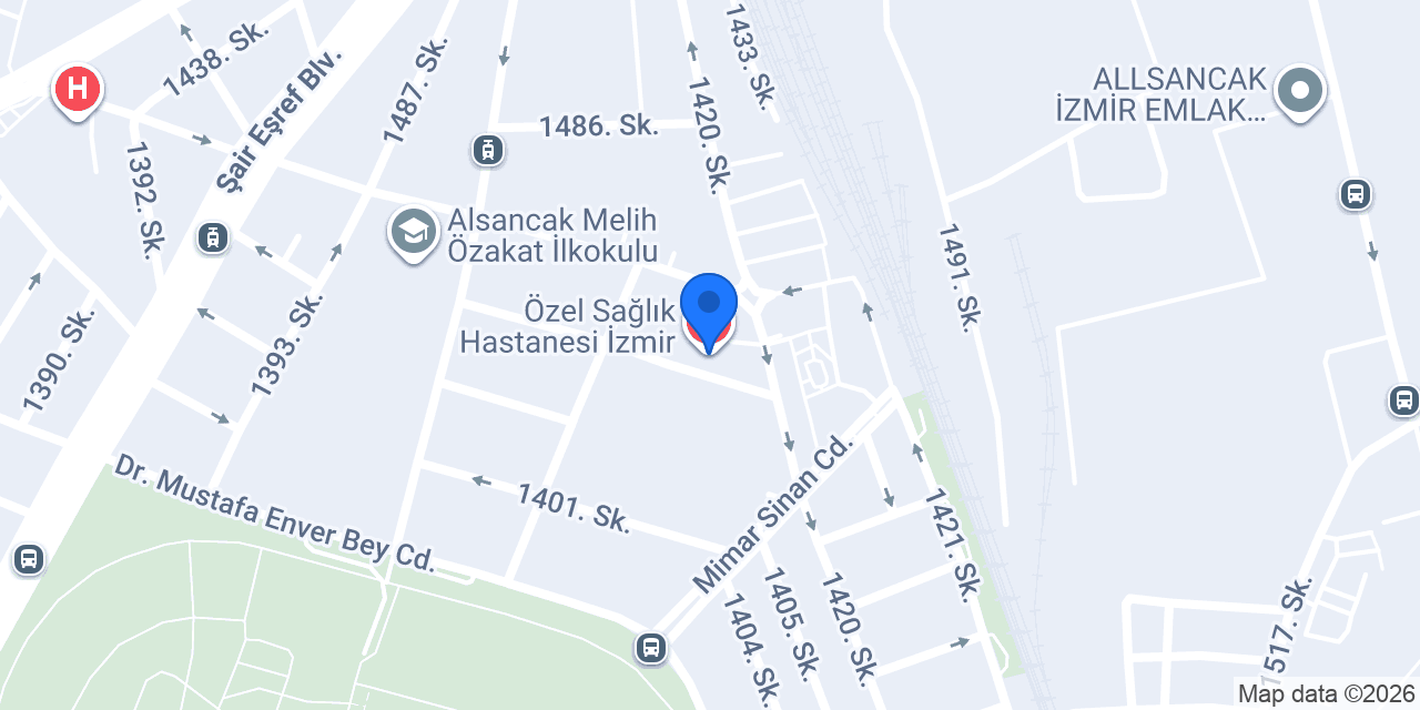 Özel Sağlık Hastanesi İzmir konumu
