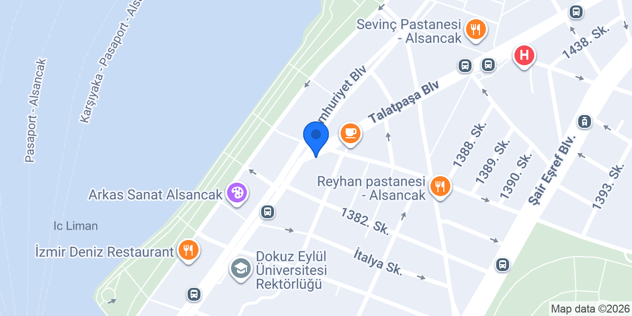 Beş Optik Alsancak konumu