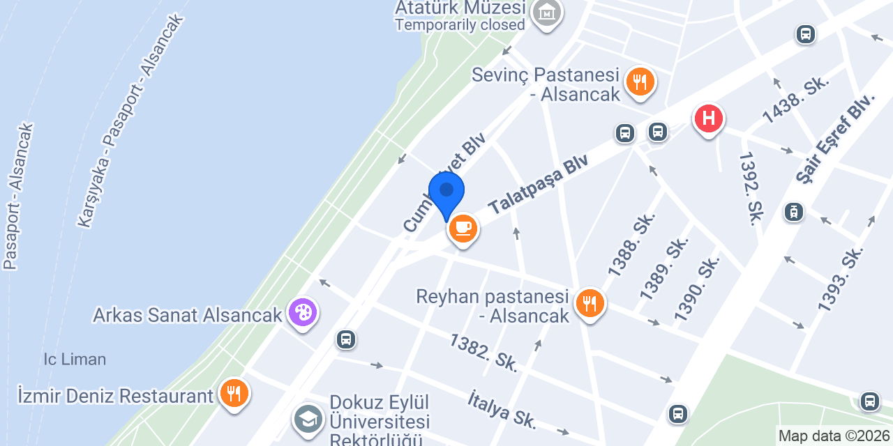 Müberya Sağlam Makeup Studio Alsancak konumu