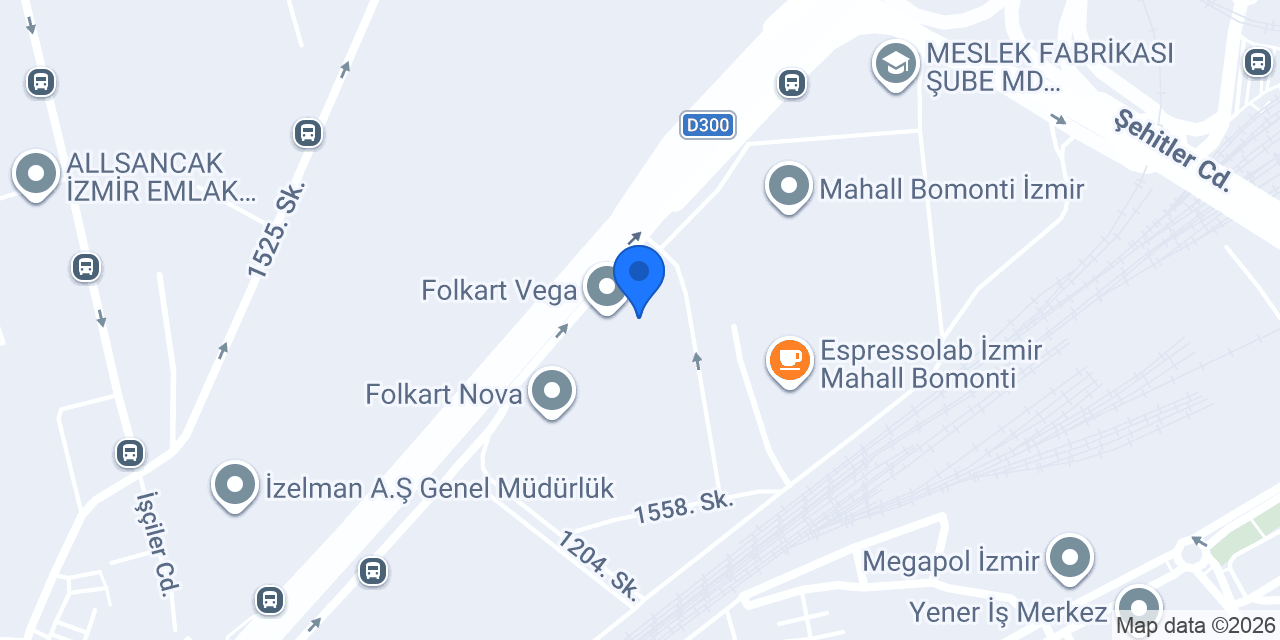 Nurus İzmir Mağaza konumu